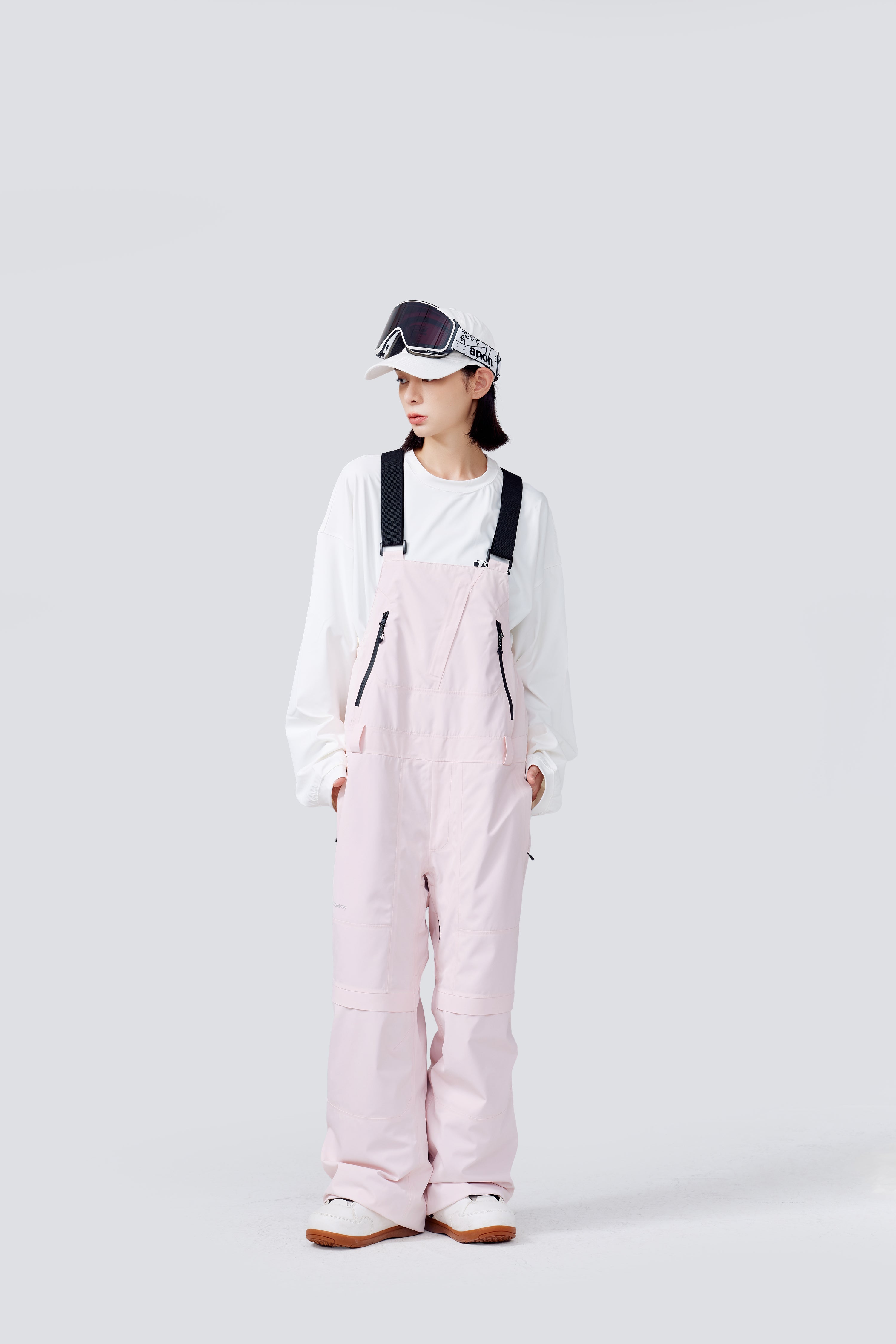 RandomPow Pink Gray 3L Pro Backcountry Snow Jacket - Unisex