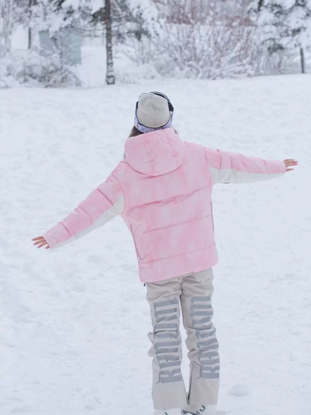 RandomPow Waterproof Blending Mens/Womens Down Jacket Pink