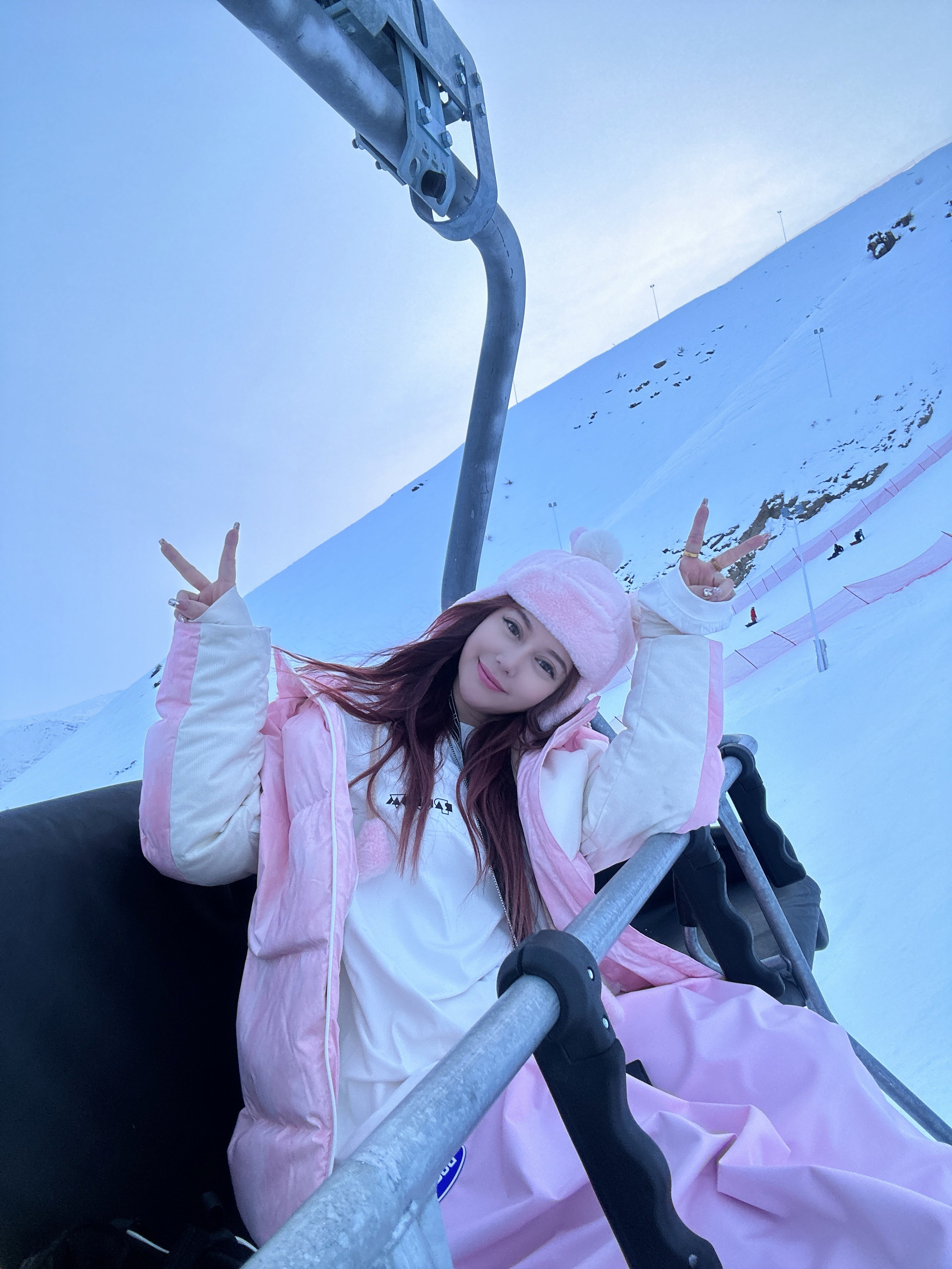 RandomPow Waterproof Blending Mens/Womens Down Jacket Pink