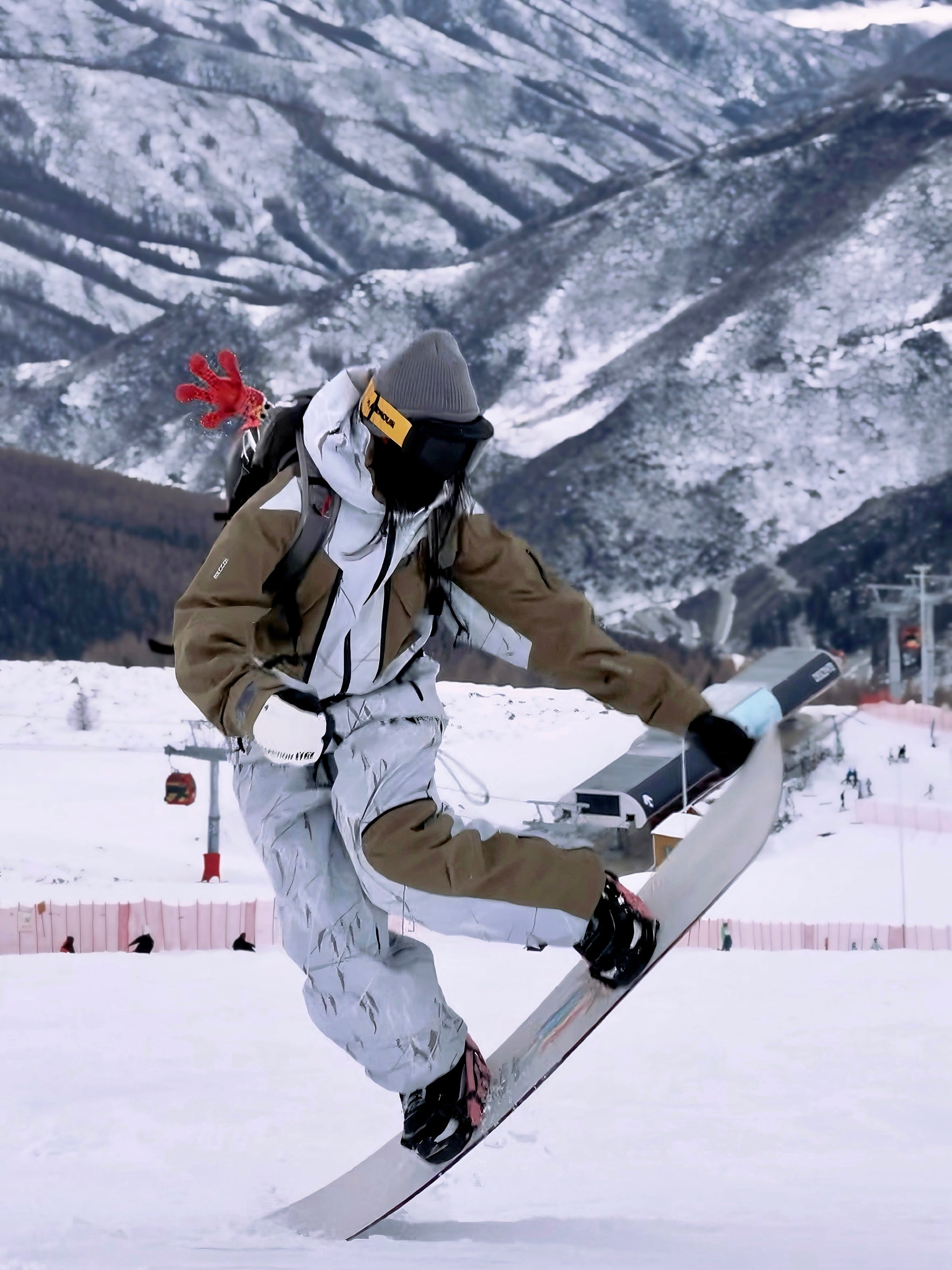 RandomPw Bamboo Chinese Style Print RECCO®  Snow Jacket & Pants & Suit