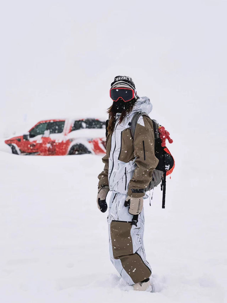 RandomPw Bamboo Chinese Style Print RECCO® Snow Jacket & Pants