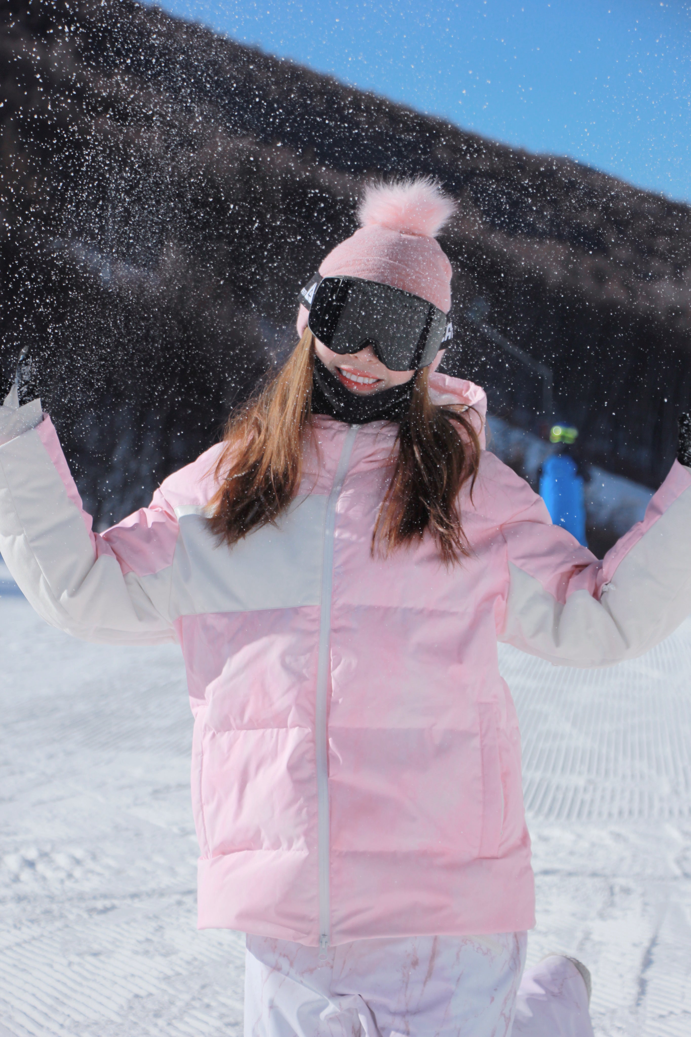 RandomPow Waterproof Blending Mens/Womens Down Jacket Pink