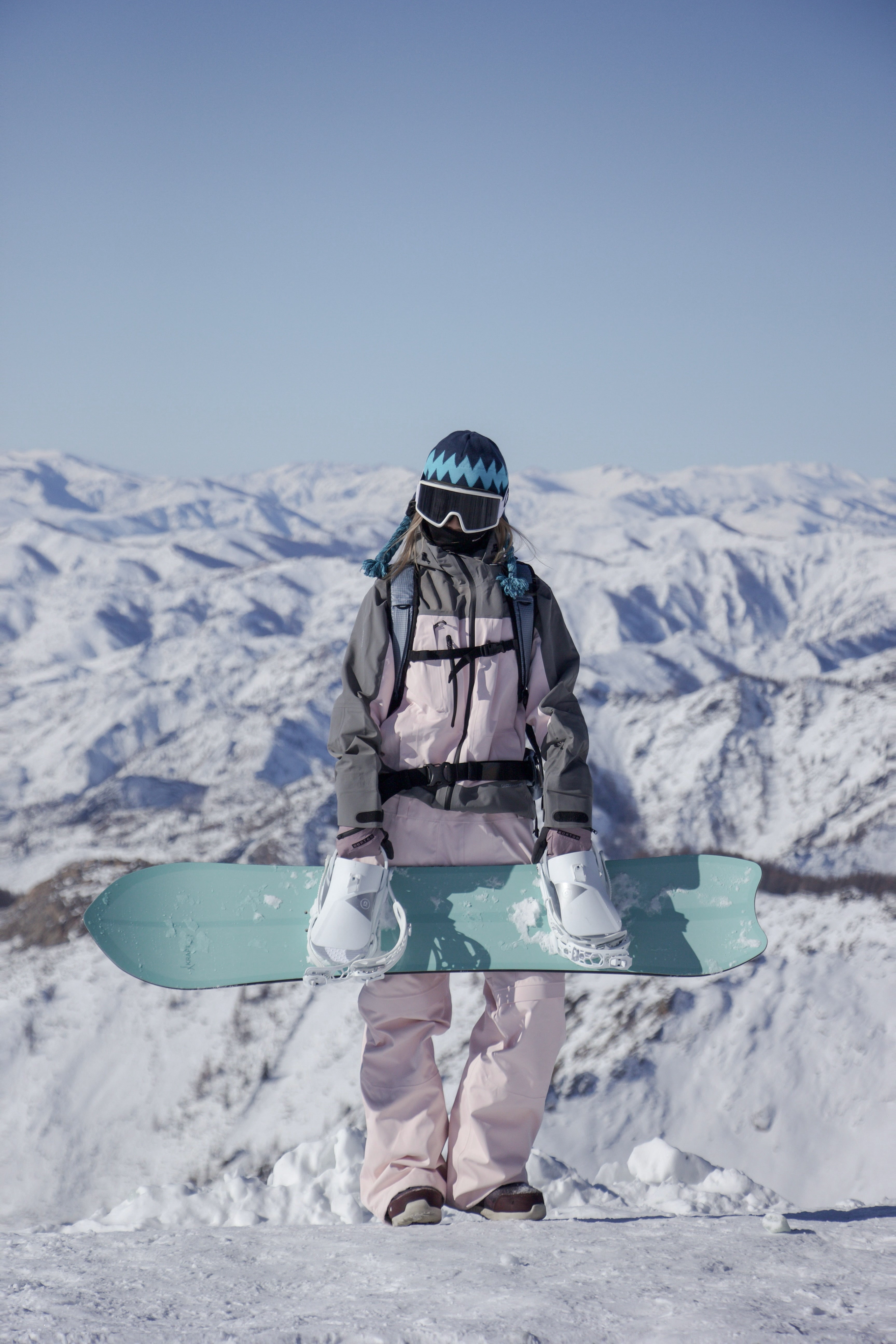 RandomPow Pink Gray 3L Pro Backcountry Snow Jacket - Unisex