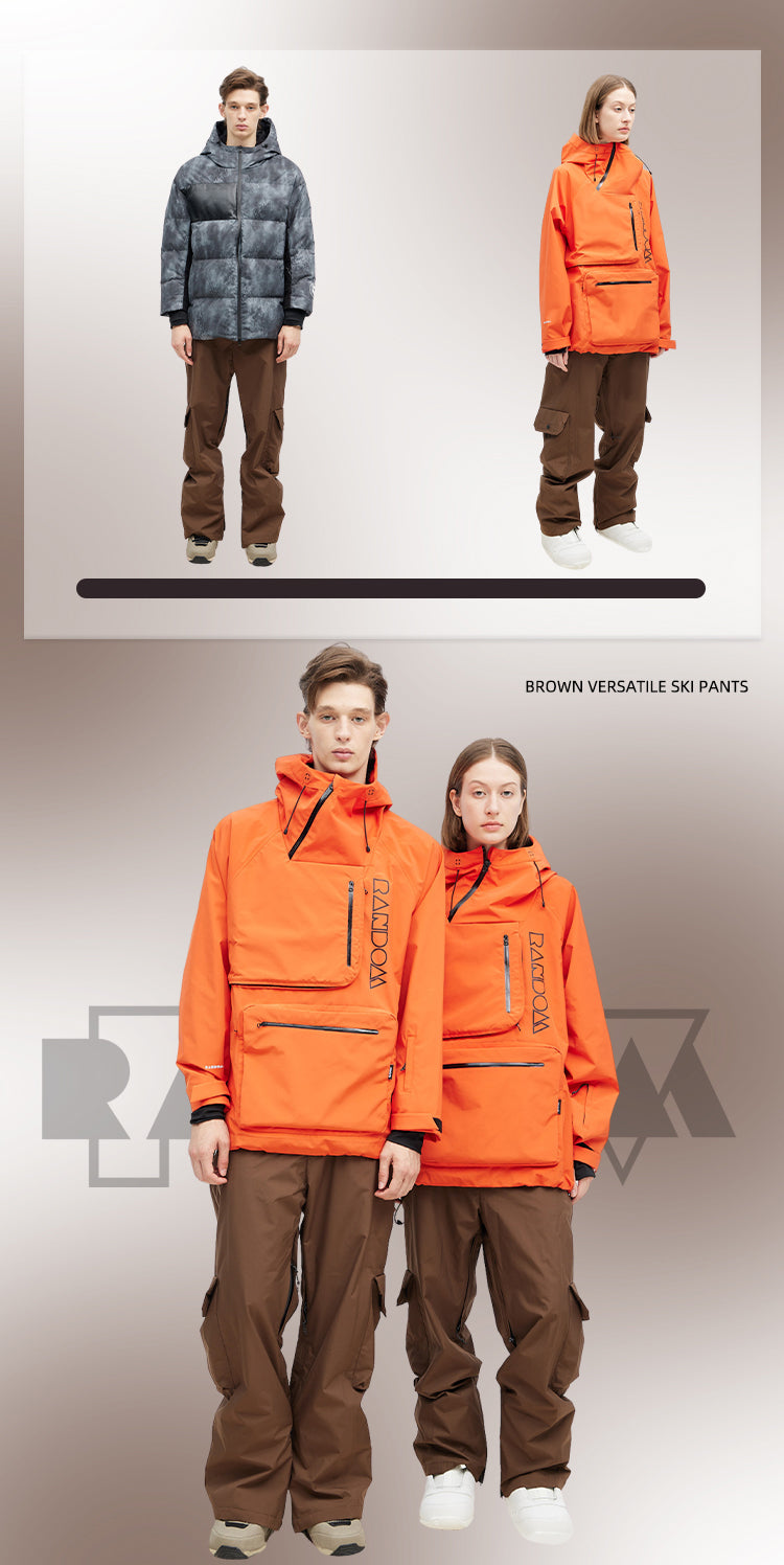 RandomPow Versatile Snow Pants Unisex Brown