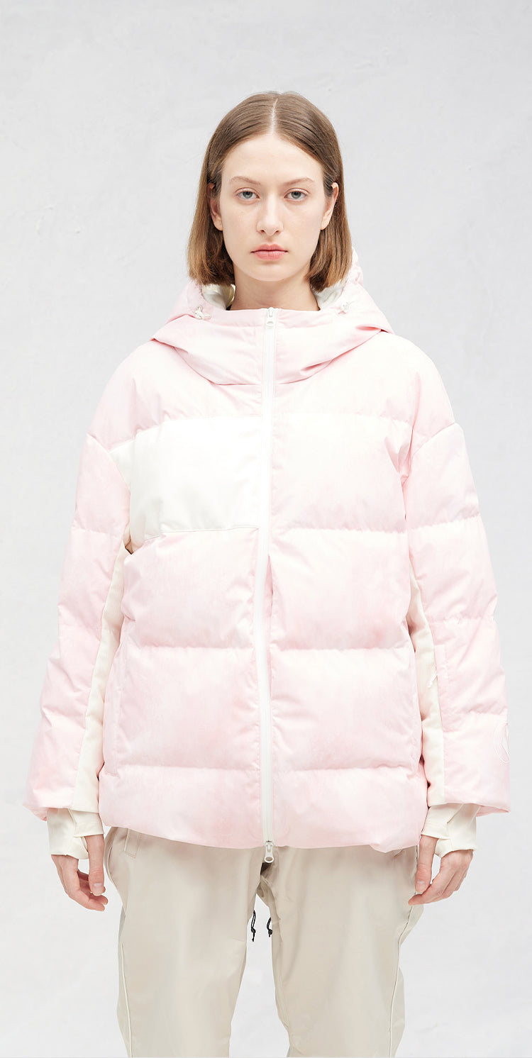 RandomPow Waterproof Blending Mens/Womens Down Jacket Pink