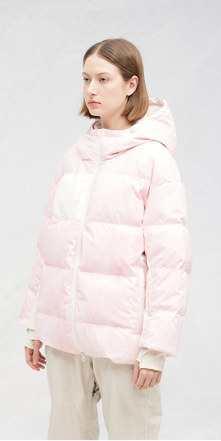 RandomPow Waterproof Blending Mens/Womens Down Jacket Pink