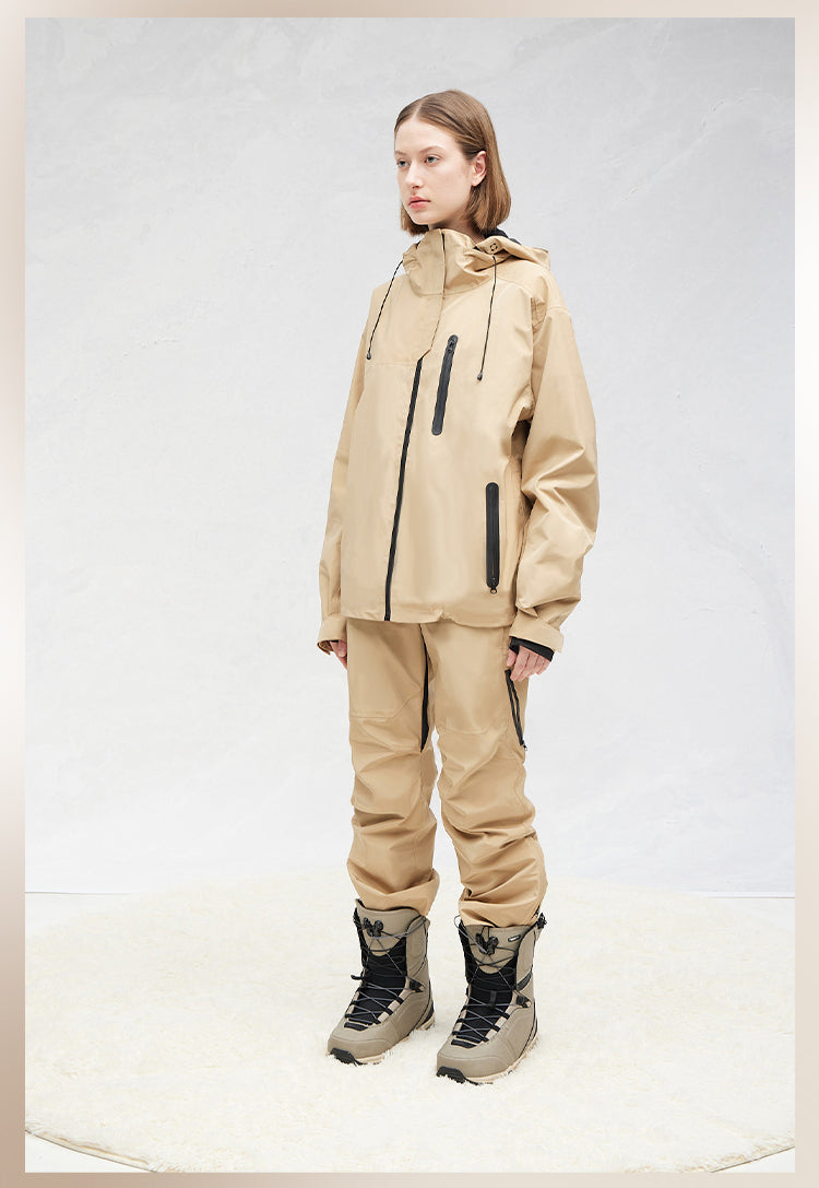 RandomPow Baisc Snow Jacket Khaki-Unisex