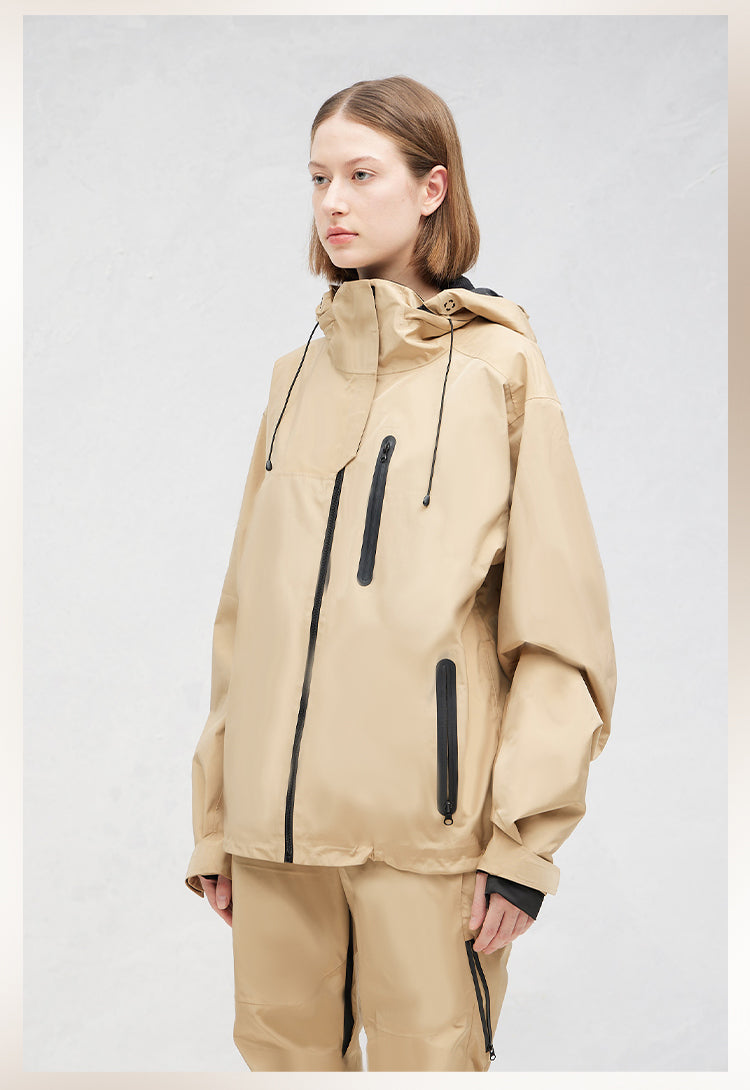 RandomPow Basic Snow Suit Khaki-Unisex