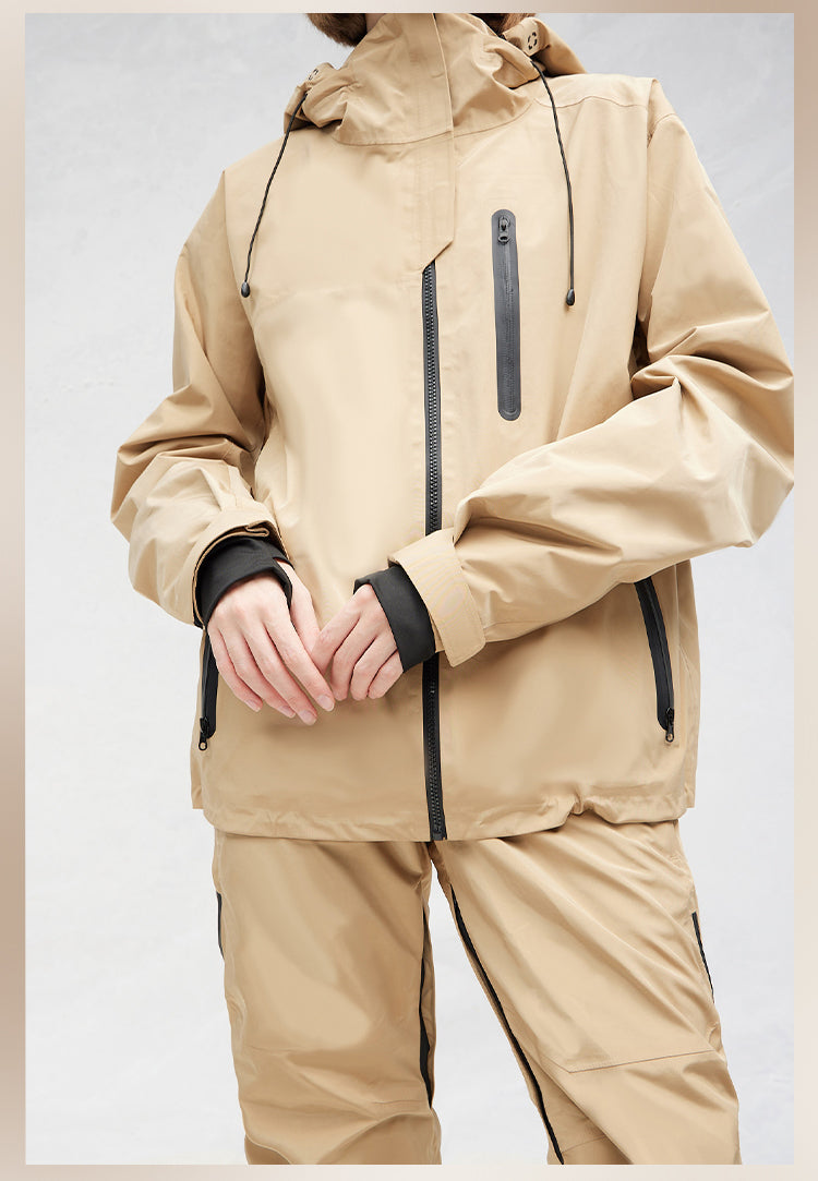 RandomPow Basic Snow Suit Khaki-Unisex